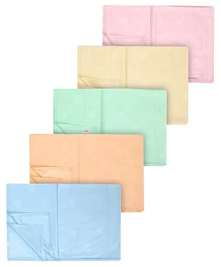 Tinycare Plastic Bed Protector Sheets Plain - Set Of 5