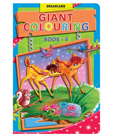 Dreamland Giant Colouring Book 4 for Kids , A3 Big Size Copy Colour Book with 24 Pages ,Drawing, Colouring for Preschool Earlylearners