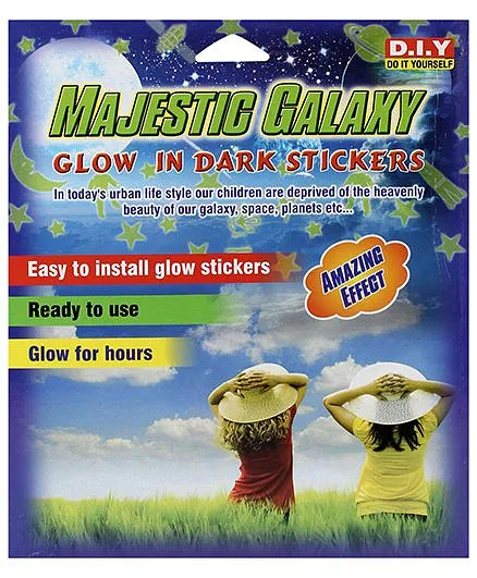 Sticker Bazaar Majestic Galaxy Glow in Dark Sticker 