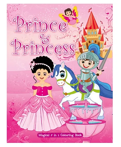 Art Factory Prince And Princess Magical 5 in 1 Coloring Book