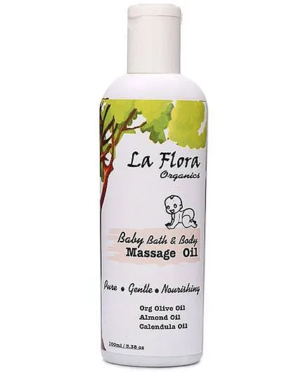 La Flora Organics Baby Bath And Body Massage Oil - 100 ml