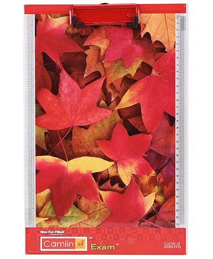 Camlin Exam Pad Leaf Print - Red
