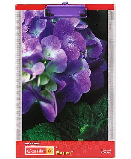 Camlin Exam Pad Flower Print - Purple
