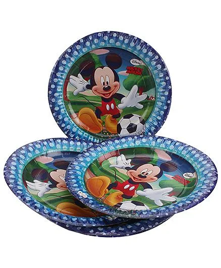 Disney Mickey Mouse And Friends Paper Plate Large - Blue