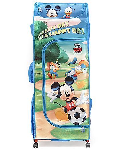 Mickey Mouse And Friends Portable Wardrobe With Wheels Blue N