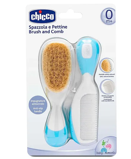 Chicco Brush And Comb Set - Light Blue