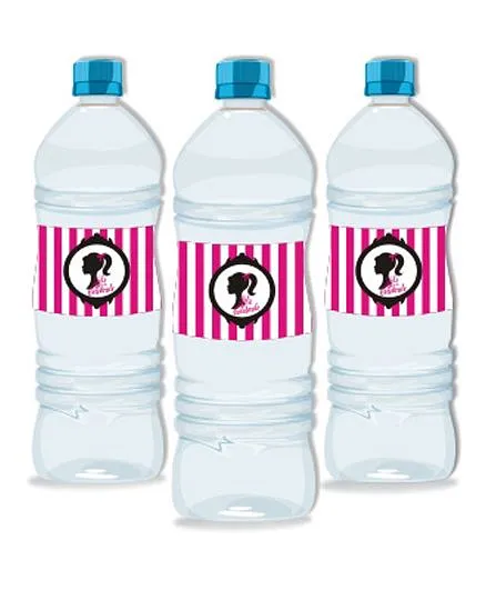 barbie water bottle labels