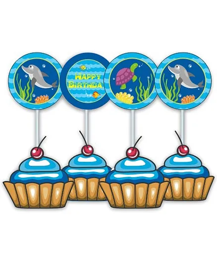 Prettyurparty Under The Sea Cupcake Toppers Blue Online In India Buy At Best Price From Firstcry Com 6998