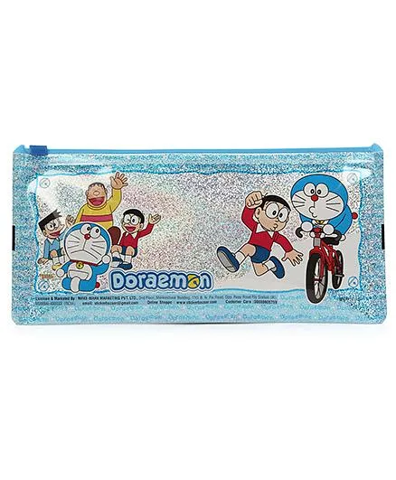 Doraemon Sparkle Pencil Pouch - Blue