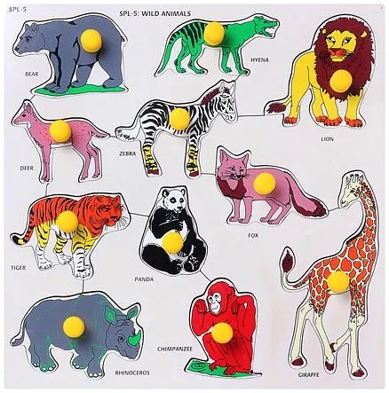 Little Genius - Wooden Wild Animals Large With Big Knob Online India, Buy  Puzzle Games & Toys for (3-6 Years) at  - 75390