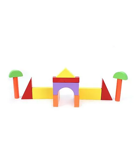 Anindita Toys Wooden Basic Building Blocks - 28 Pieces 