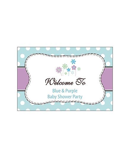 Prettyurparty Blue And Purple Baby Shower Entrance Banner Online