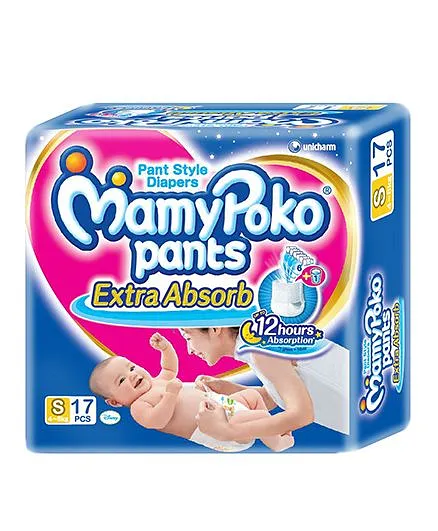 MamyPoko Extra Absorb Pant Style Diapers Small -17 Pieces