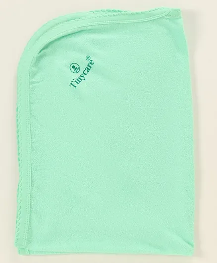 Tinycare Plain Hooded Towel - Green