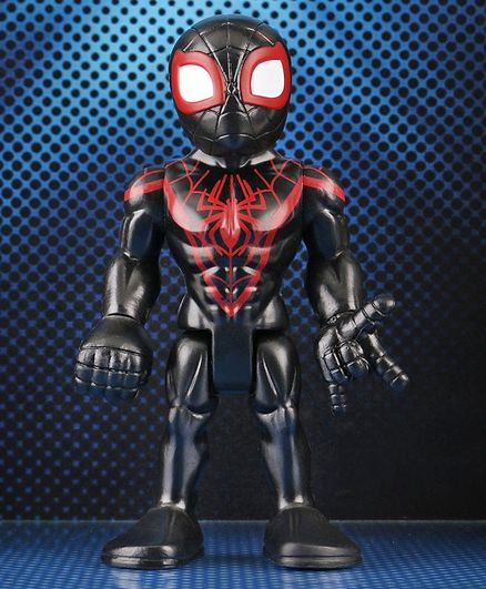 black and red spiderman action figure
