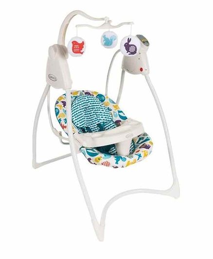 Graco Musical Swing with Toy Bar - Blue