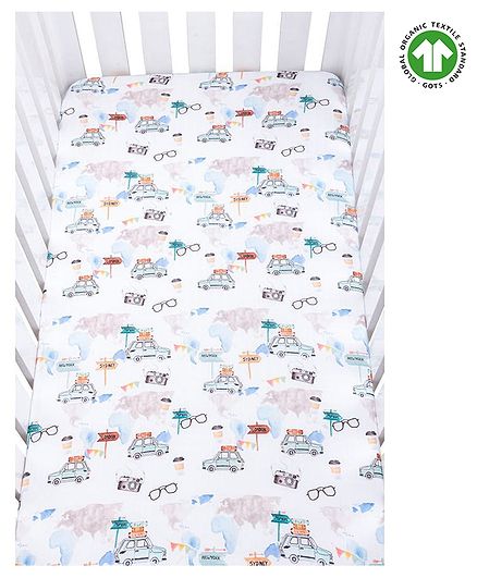 white muslin crib sheet