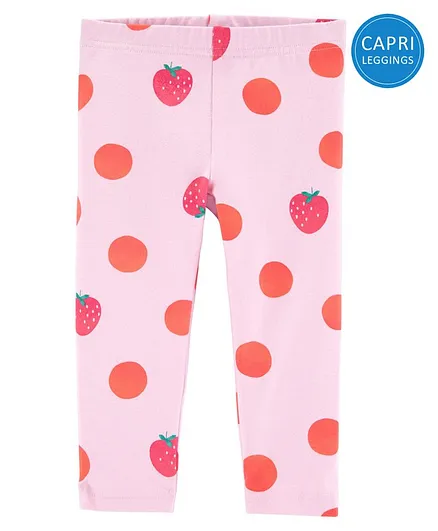 Carter's Strawberry Capri Leggings - Pink