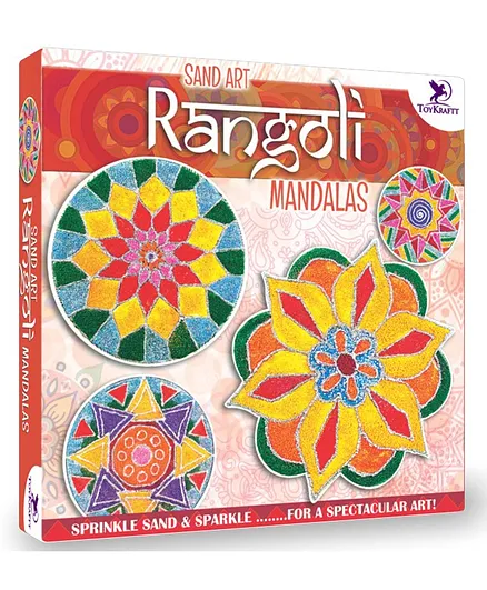 Toy Kraft Sand Art Rangolis Mandalas - Multicolor