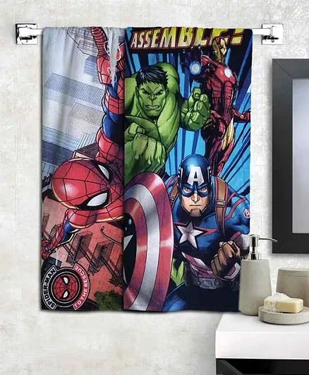 Athom Trendz Marvel Avengers Bath Towels Set of 2 - Multicolour