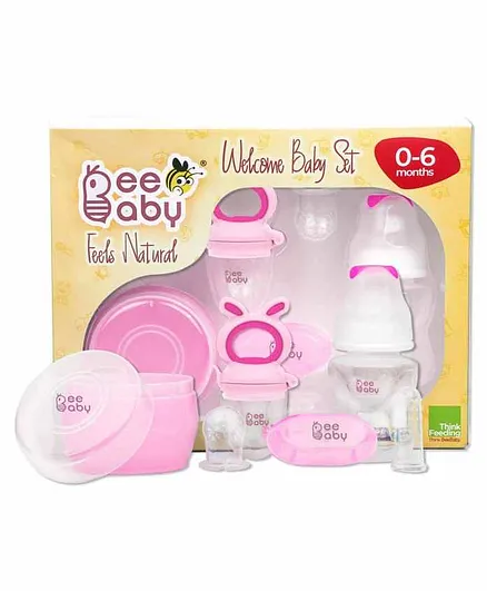 Beebaby Welcome Baby Set Pack of 4 - White Pink