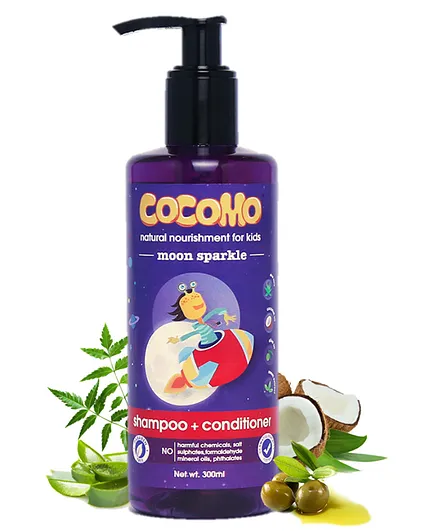 Cocomo Moon Sparkle Shampoo & Conditioner Bottle - 300 ml