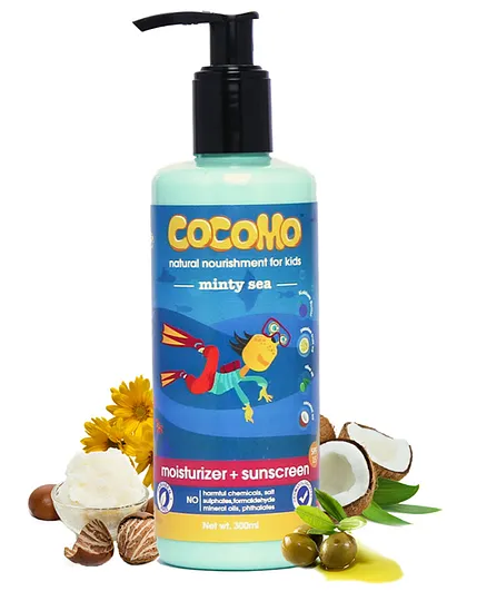 Cocomo Minty Sea Moisturizer & Sunscreen Bottle - 300 ml