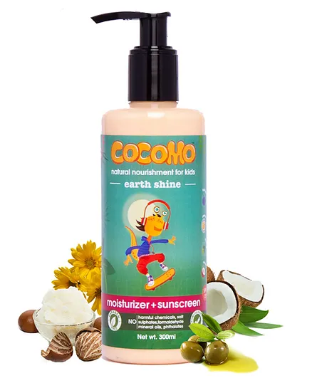 Cocomo Earth Shine Moisturizer & Sunscreen Bottle - 300 ml