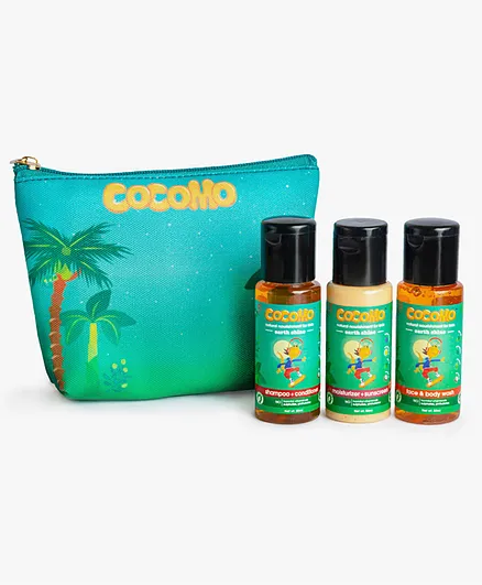 Cocomo Natural Earth Shine Gift Combo Travel Pack with 3 Bottles - 150 ml Each 