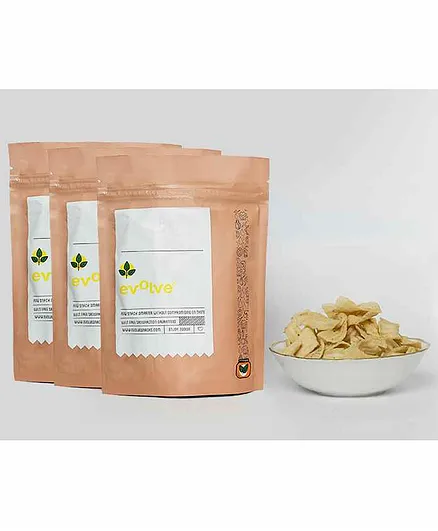 Evolve Snacks Oats Chips Sour and Cream Pack of 3 - 100 gm Each