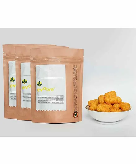 Evolve Quinoa Masala Puffs Pack of 3 - 35 gm Each