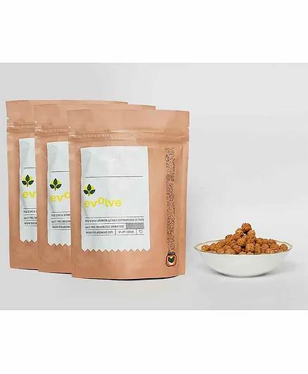 Evolve Gur Chana Snacks Pack of 3 - 100 gm Each