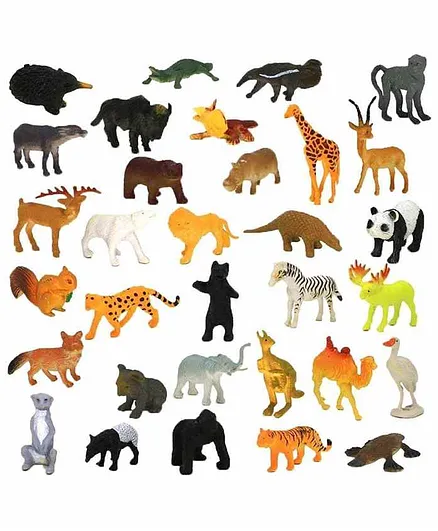 VWorld Wild Animal Figurines Set of 20 - Multicolour