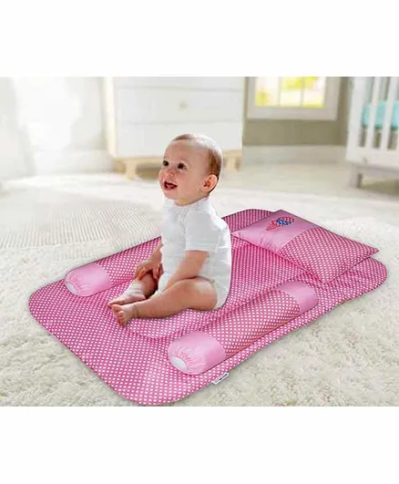 Oscar Home Baby Mattress Set With Bolsters & Pillow Ice Cream  - Pink
