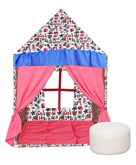 Play House Kids Play Tent with Bean Bag - Pink Multicolor