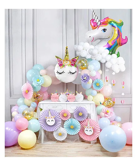 Party Propz Unicorn Theme Party Supplies - Pack of 93