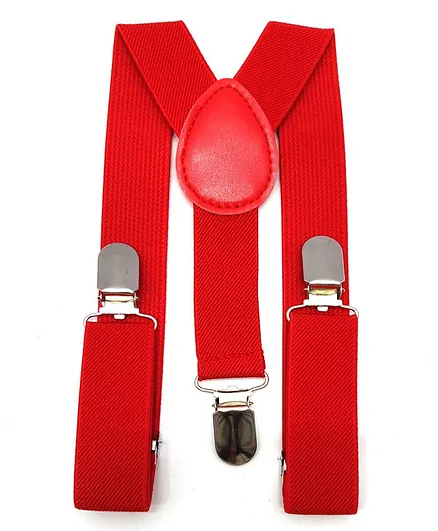 Kid-O-World Solid Suspender - Red