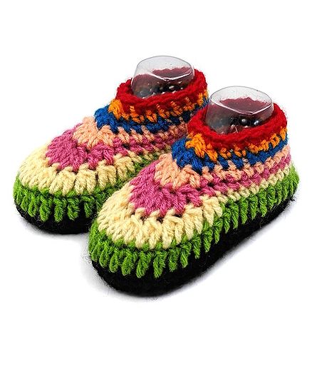 hand crochet baby booties