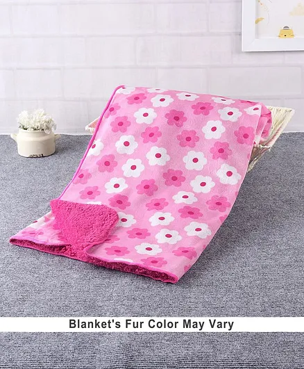 Babyhug Sherin All Season Blanket - Pink (Blanket's Fur Color May Vary)