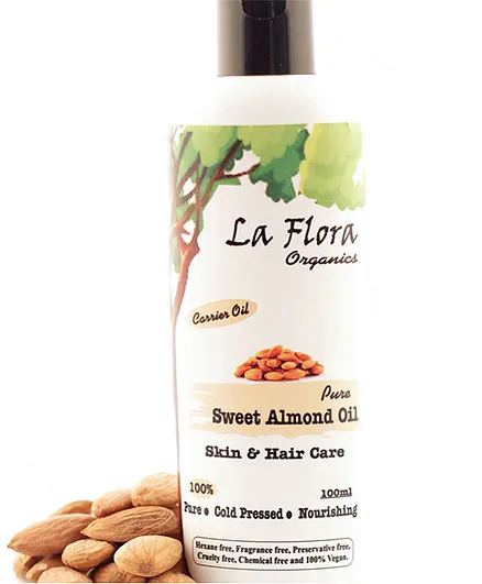 La Flora Organics Pure Sweet Almond Oil - 100 ml