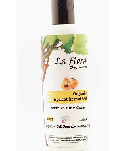 La Flora Organics Organic Apricot Kernel Oil Skin & Hair Care - 100 ml