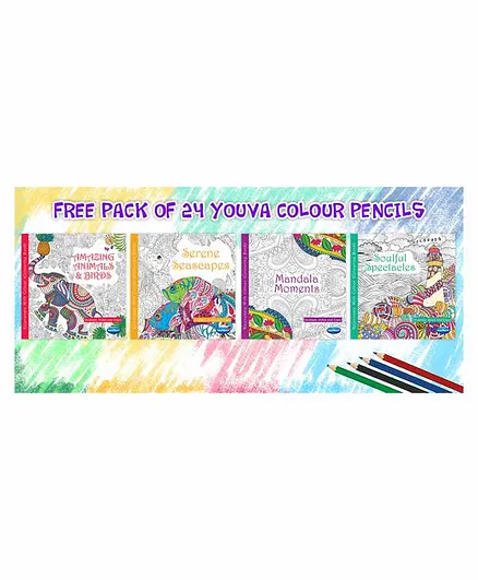 Navneet Color Book with Color Pencils Pack of 4 - English 