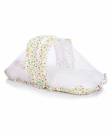  VParents Bubbles Jumbo Extra Large Baby Bedding Set With Mosquito Net And Pillow - White Green