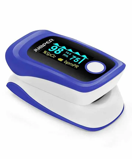 Jumper Finger Tip Pulse Smart Oximeter With Oled Colour Display - Blue