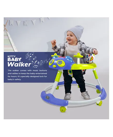 Dash Stylish Baby Walker with Music - Blue Green