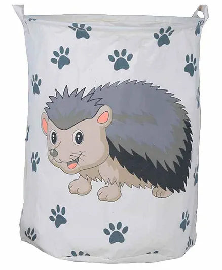 Little Jamun Laundry Bag Porcupine Print - Grey