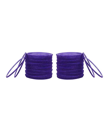 Arendelle Set of 48 Velvet Bangles - Purple