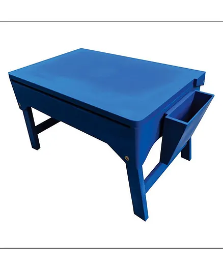 Kidoz Multi Purpose Wooden Study Table With Storage And Pinboard - Blue