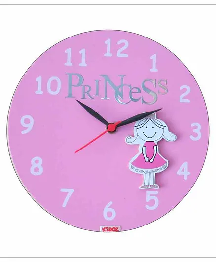 Kidoz Battery Operated Princess Clock - Pink