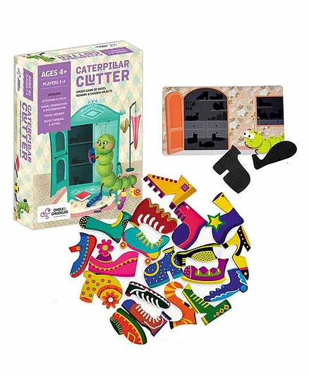 Chalk and Chuckles Caterpillar Clutter Memory and Matching Game - Multicolor